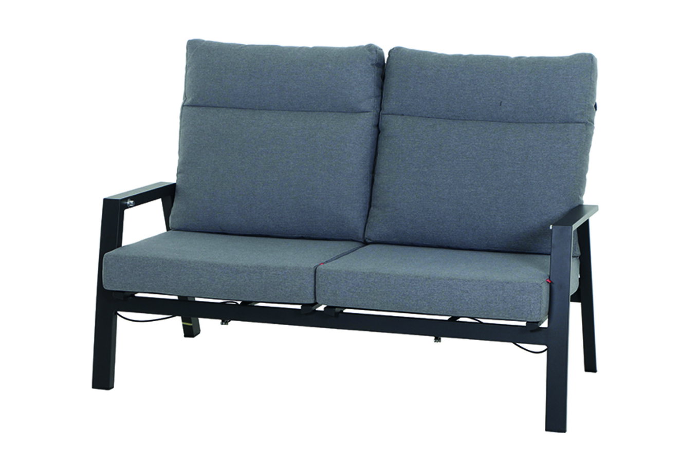 SIENA GARDEN Valencia Sofa 2-osobowa, antracytowy matowy, Alu/Ranotex, 152 x 82 x 99 cm, bezstopniowo regulowana, z poduszkami 29036__1