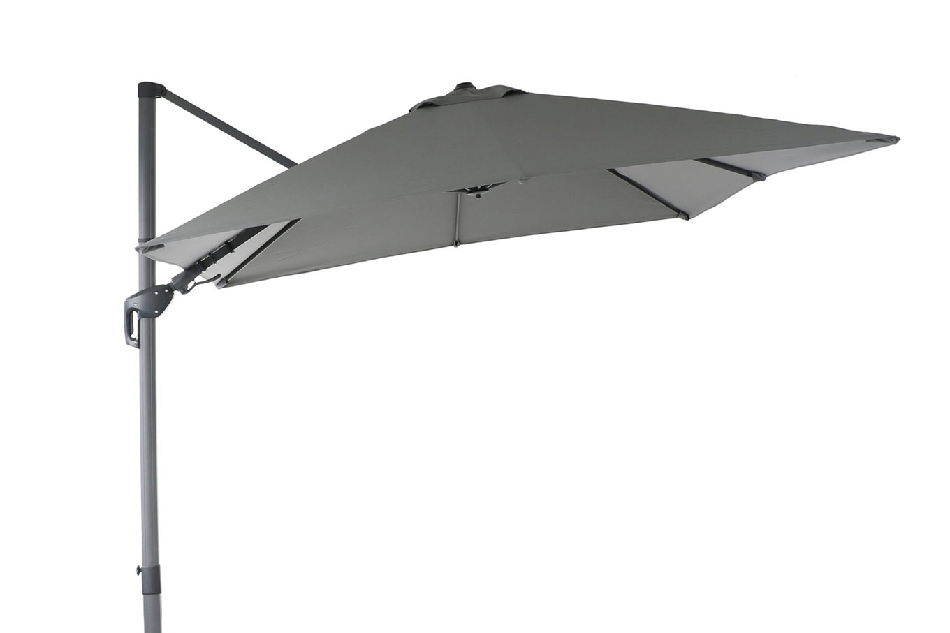 OUTFLEXX Sydney Parasol wspornikowy, antracyt, aluminium malowane proszkowo, 300 x 300 cm, funkcja Twist, w zestawie ze stojakiem na płyty 16109__1