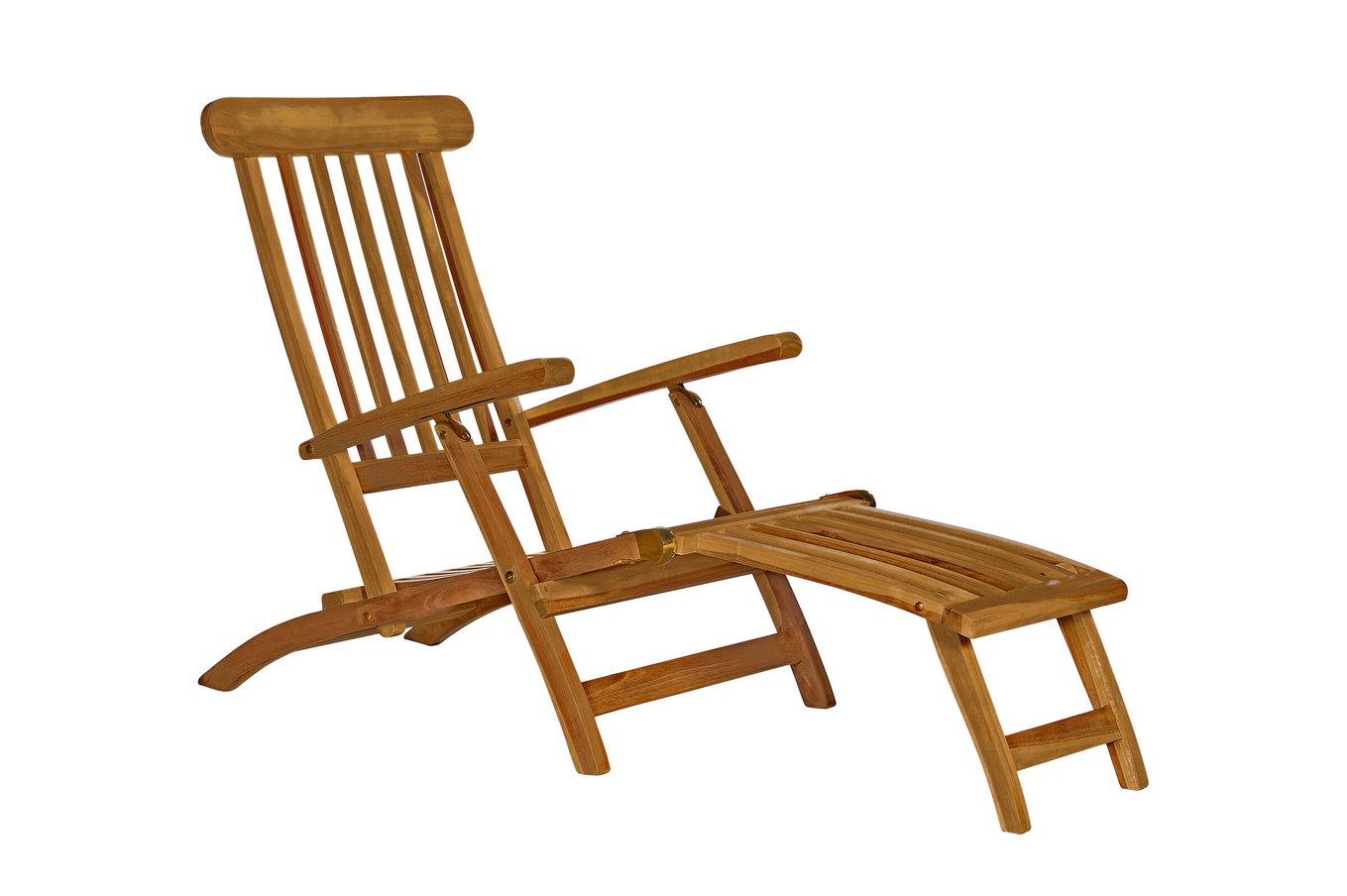 OUTFLEXX Seattle Leżak / Deckchair, naturalny, drewno tekowe, 165 x 58 x 96 cm, drobno szlifowany 23528__1