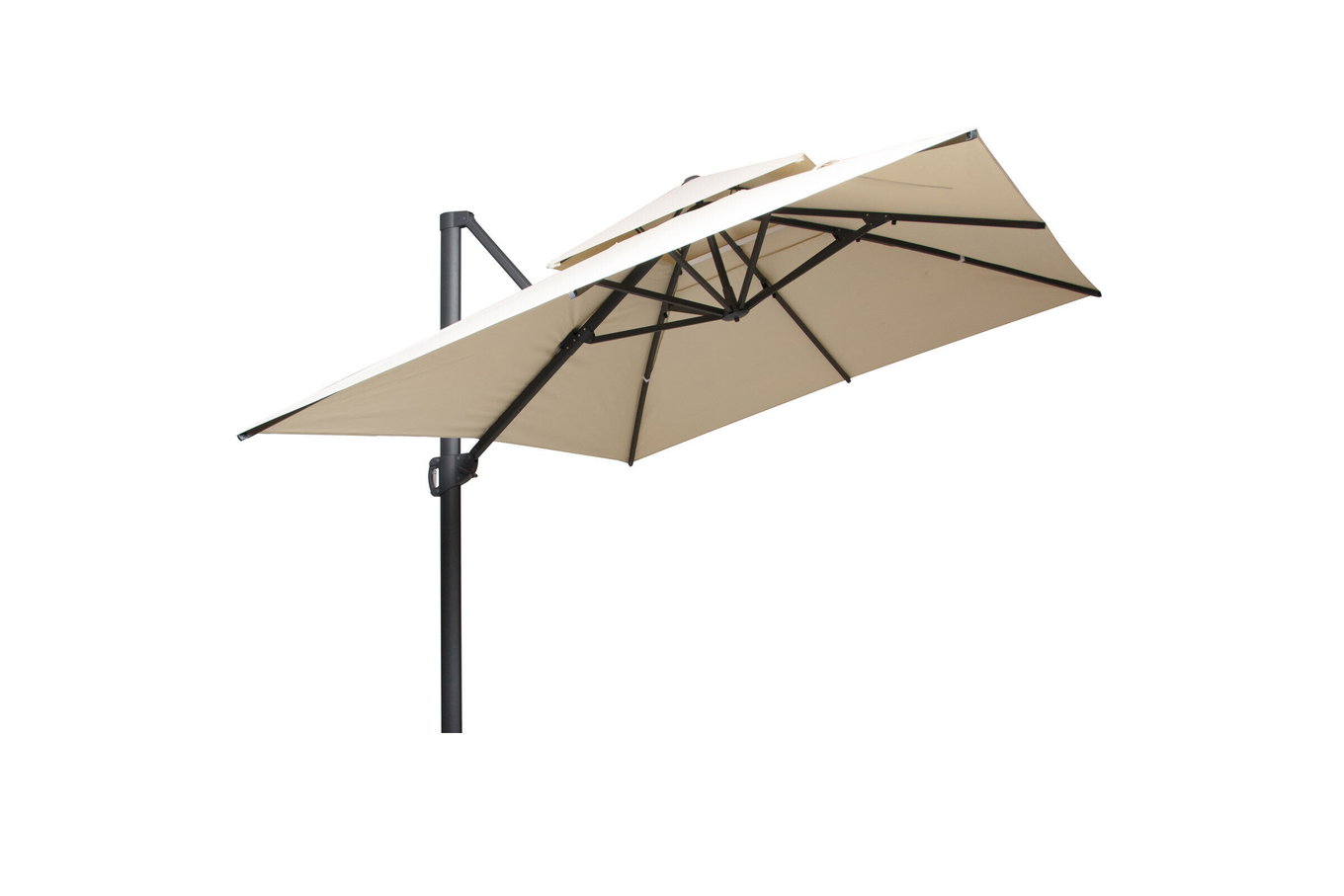 OUTFLEXX Sydney Parasol wiszący, antracytowy/kremowy, Aluminium/Poliester, 400 x 300 cm 21788__1
