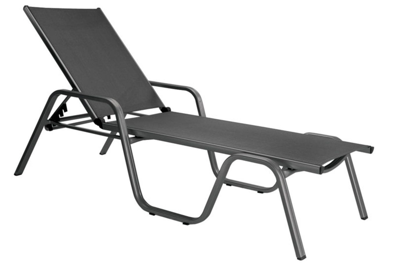 KETTLER BasicPlus Leżak sztaplowany, antracytowy/antracytowy, Alu/Textilene, 202 x 70 x 37,5cm, 0301214-7000 10707_2__1