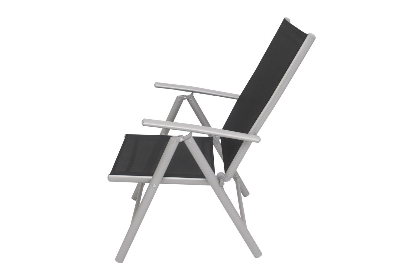VILLANA Sylvania Krzesło składane, srebrne/czarne, aluminium/tkanina, 68 x 56 x 107 cm, składane 13407__1