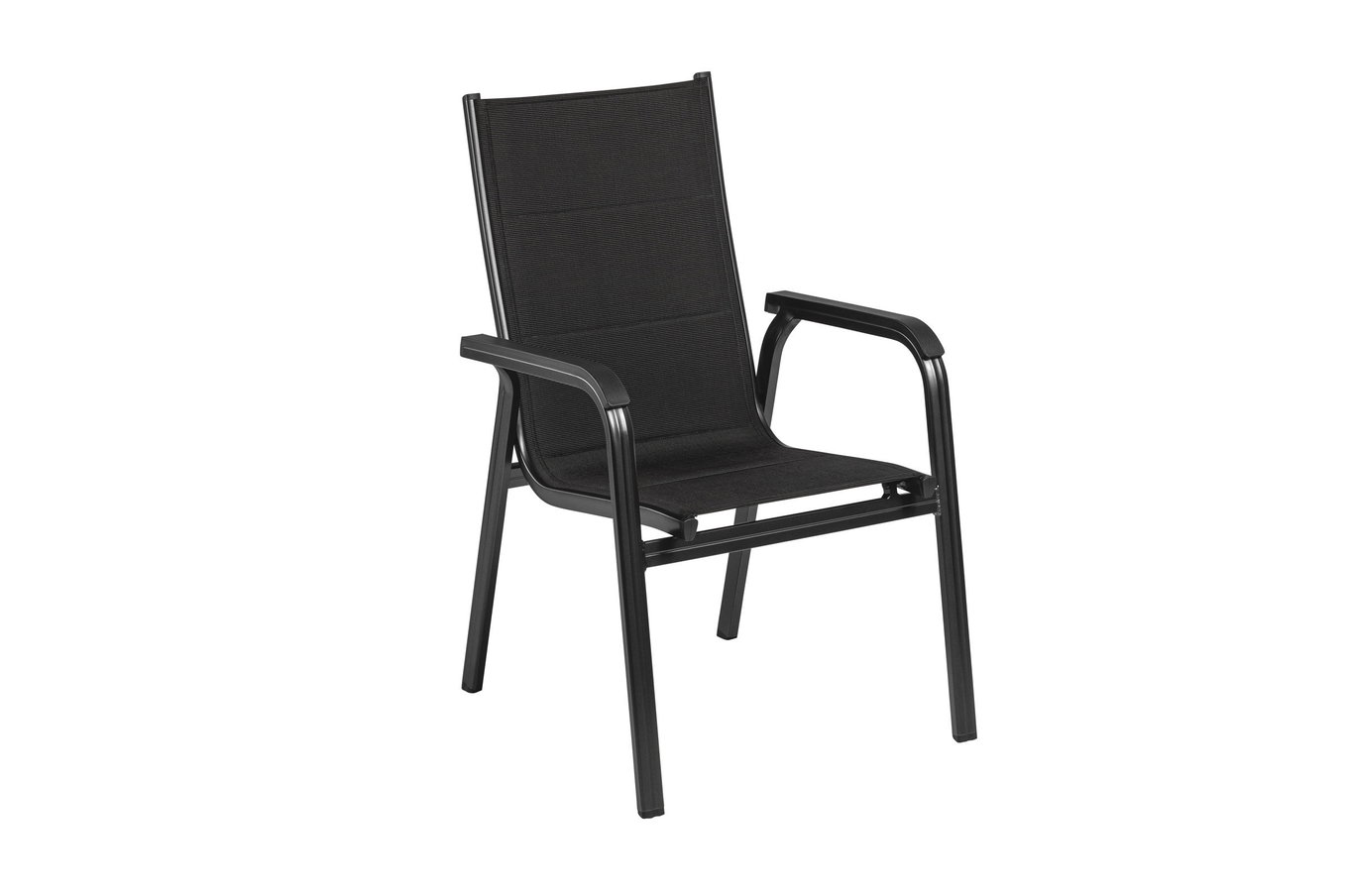 KETTLER BasicPlus Padded Krzesło sztaplowane, antracyt, Alu/Textilene, 0301202-9400, sztaplowane 22512__1