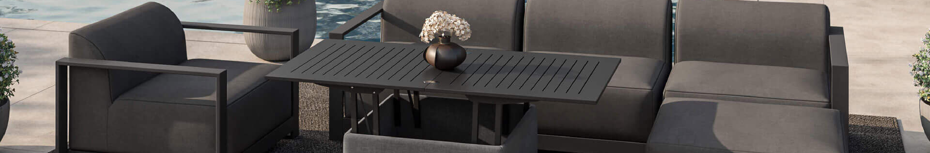 baner z informacją o gwarancji na meble ogrodowe