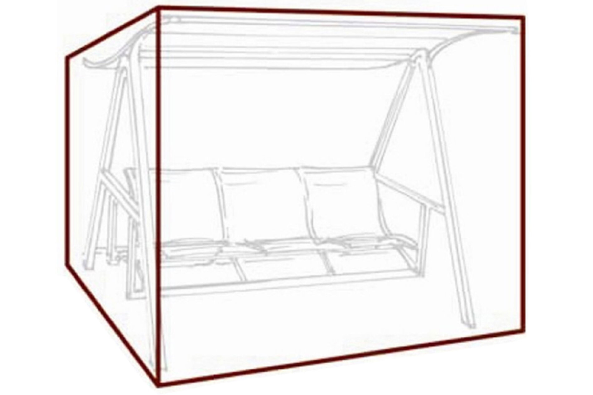 GARVIDA Pokrowiec ochronny na huśtawki ogrodowe, brązowy, tkanina poliestrowa, 215 x 155 x 180 cm, ze ściągaczem 19126__1