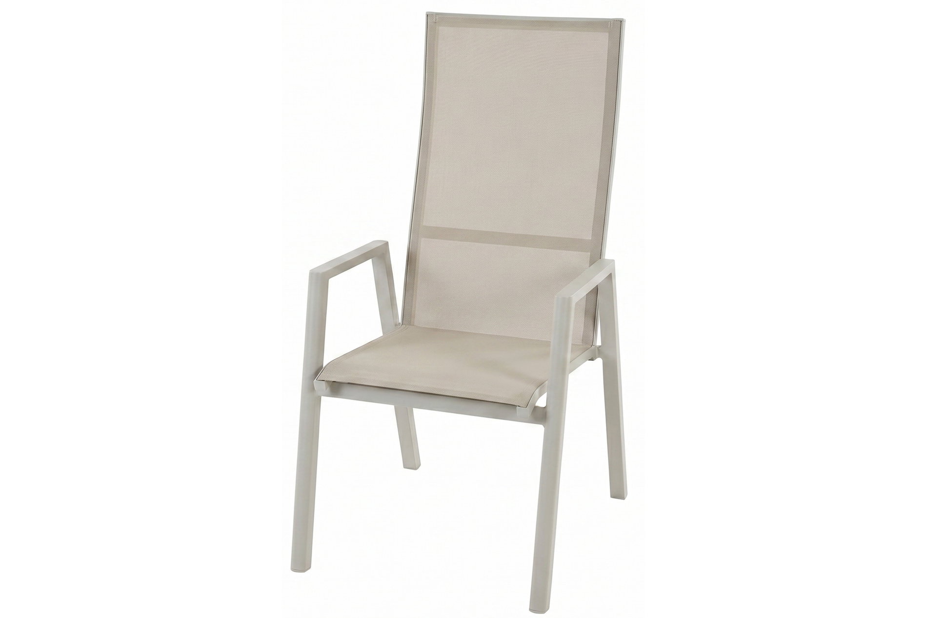 Fotel SIENA GARDEN Bologna Move, jedwabisty szary/taupe, aluminium i tkanina, 77 x 56,5 x 113 cm, płynnie regulowane oparcie