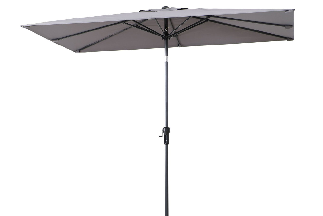 OUTFLEXX Sydney Parasol z centralnym masztem, antracytowy, aluminium malowane proszkowo/poliester powlekany PA, 270 x 150 cm 18350__1