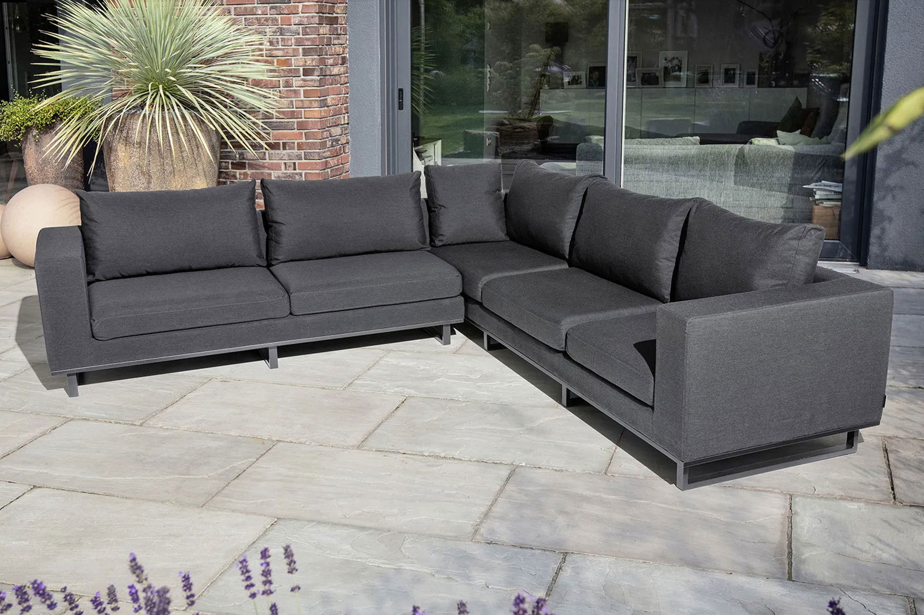 KETTLER EGO zestaw, antracyt/sooty, aluminium/Sunbrella, wodoodporny, szybkoschnący, solidne wykonanie